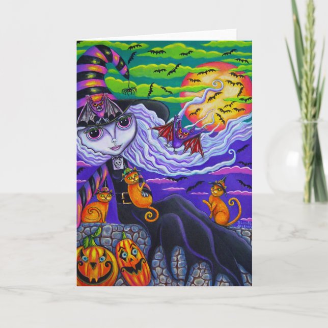 Batty Halloween Card Karte (Vorderseite)