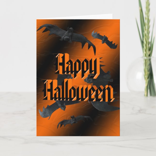 Batty Halloween Card Karte (Vorderseite)
