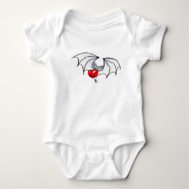 Batty Heart Baby Bodysuit Strampler