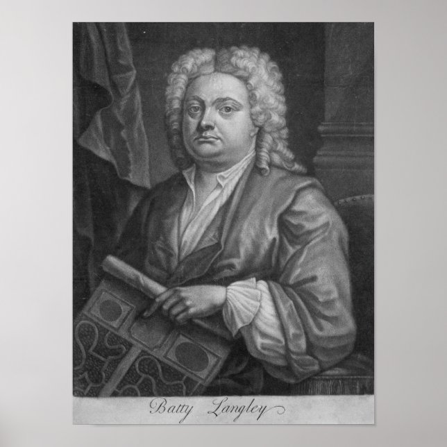 Batty Langley, Druck von J. Carwitham, 1741 Poster (Vorne)
