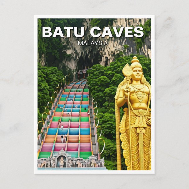 Batu Caves Malaysia Selangor Postkarte (Vorderseite)