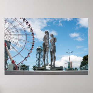 Batumi Stadt Georgia. Ali- und Nino-Statue Poster