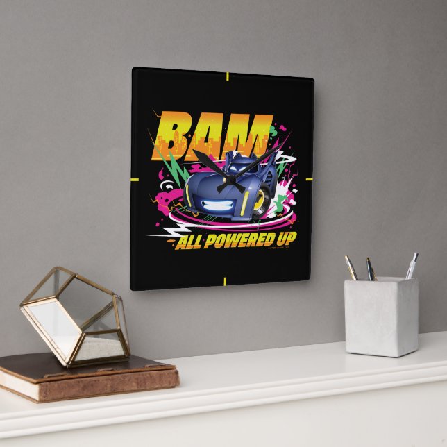 Batwheels™ Bam - Alle hochgefahren Quadratische Wanduhr (Büro)