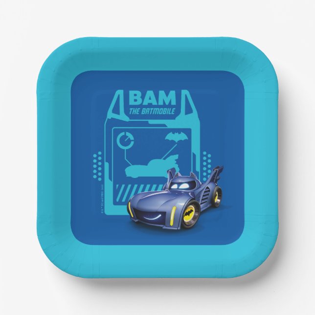 Batwheels™ Bam - Der Batmobile Pappteller (Vorderseite)