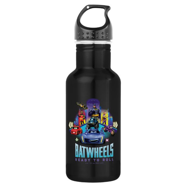 Batwheels™ - Bereit zum Rollen Edelstahlflasche (Vorderseite)