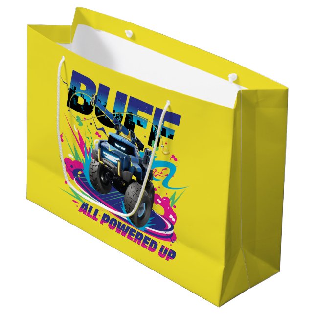 Batwheels™ Buff - Alle hochgefahren Große Geschenktüte (Vorderseite Schrägansicht)