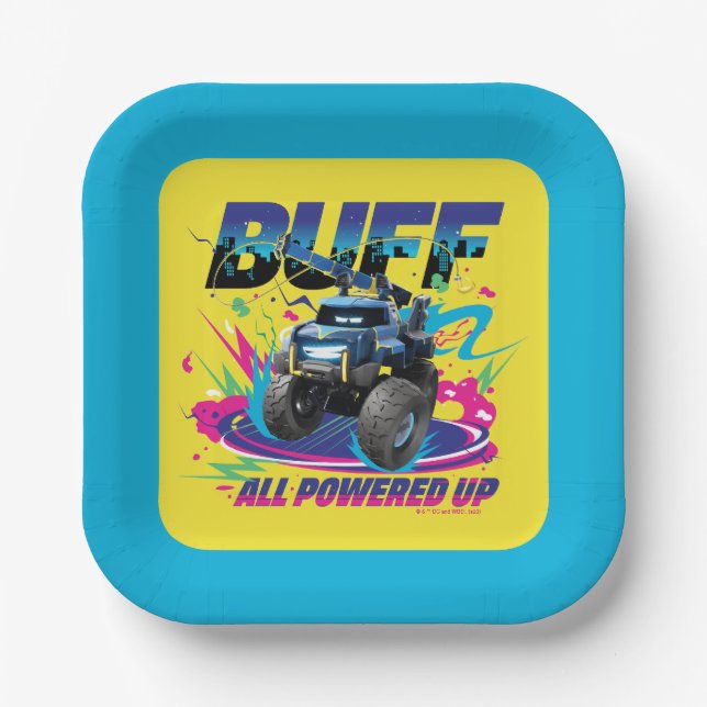 Batwheels™ Buff - Alle hochgefahren Pappteller (Vorderseite)