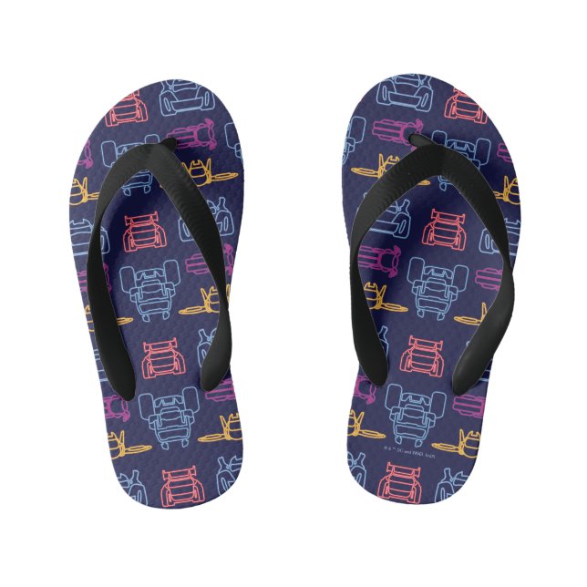Batwheels™ Neon Kontur Muster Kinderbadesandalen (Fußbett)