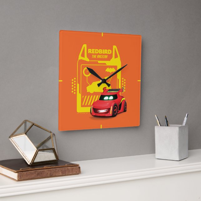 Batwheels™ Redbird - Das Racecar Quadratische Wanduhr (Büro)