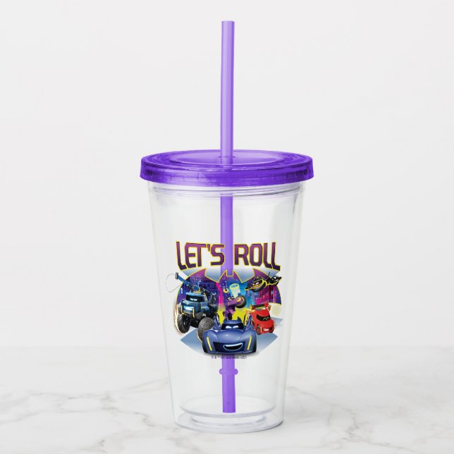 Batwheels™-Team - Lasst uns fortfahren Acryltrinkbecher (Vorderseite)