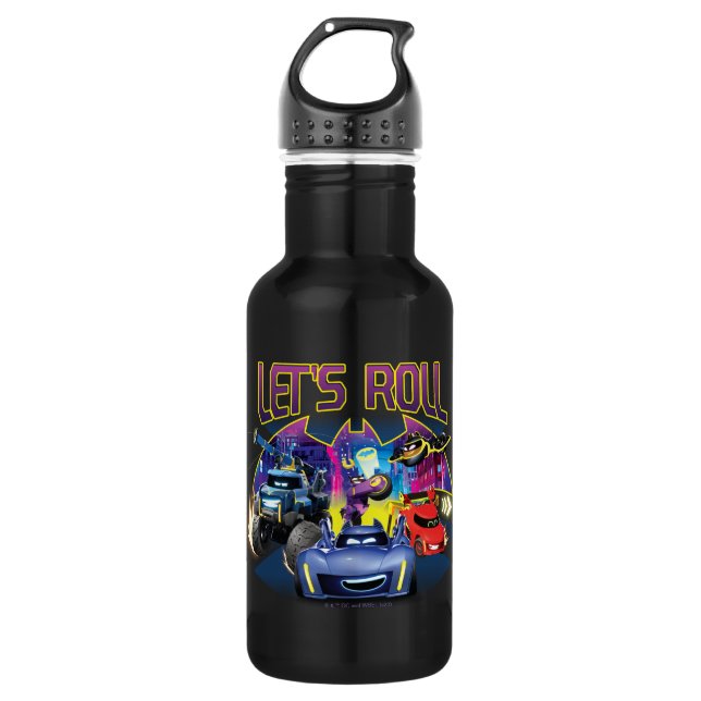 Batwheels™-Team - Lasst uns fortfahren Edelstahlflasche (Vorderseite)