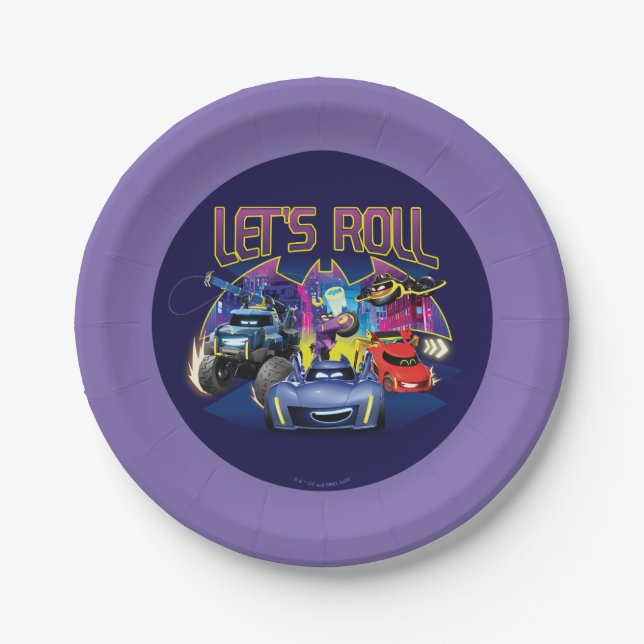 Batwheels™-Team - Lasst uns fortfahren Pappteller (Vorderseite)