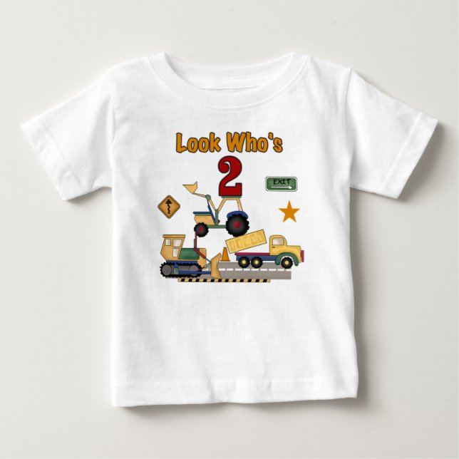 Bau-2. Geburtstag Baby T-shirt (Vorderseite)