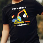Bau 4. Geburtstag Kleinkind T-shirt<br><div class="desc">Feiern Sie stilvoll mit diesem niedlichen und sehr trendigen 4. Geburtstag Party T - Shirt. Das Design ist leicht mit Ihrer eigenen Formulierung zu personalisieren und Ihr Kleiner wird begeistert sein,  diesen fabelhaften T - Shirt in seinem 4. Party zu tragen. Matching-Elemente finden Sie in der Auflistung.</div>