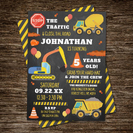 Bau 5. Geburtstag Einladung