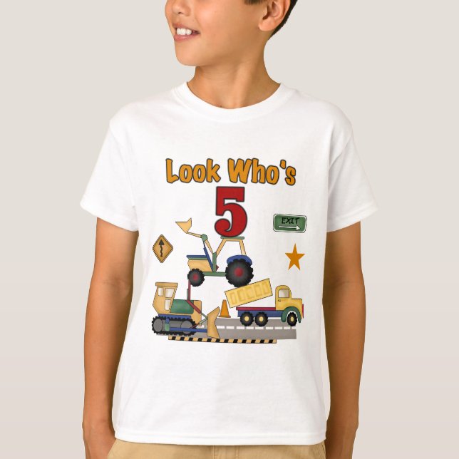 Bau 5th Birthday Tshirts und Geschenke (Vorderseite)