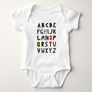 Bau Alphabet Baby Strampler