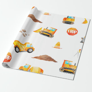Bau auf Weiß Geschenkpapier