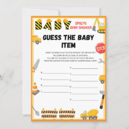 Bau Baby Duschgel - Bearbeitbarer Name - Einladung