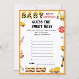 Bau Baby Duschgel - Bearbeitbarer Name - Einladung