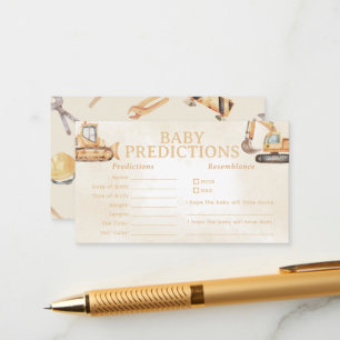 Bau Baby Prediction Game Begleitkarte