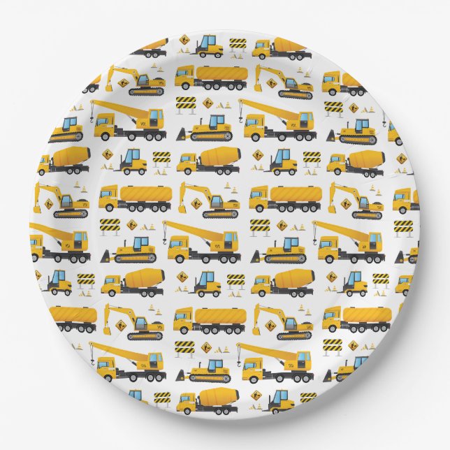 Bau Birthday Boy Baby Dusche Gastgeschenk Pappteller (Vorderseite)