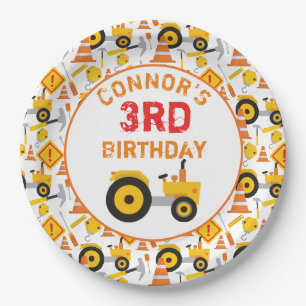 Bau Birthday Party Age White Paper Plakat Pappteller