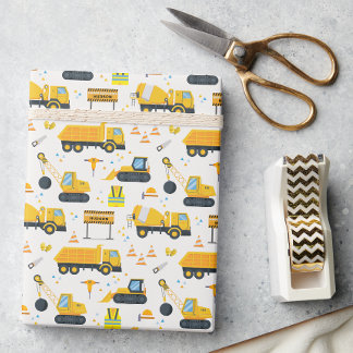Bau Birthday Wrapping Paper - Gelber Sprung Geschenkpapier
