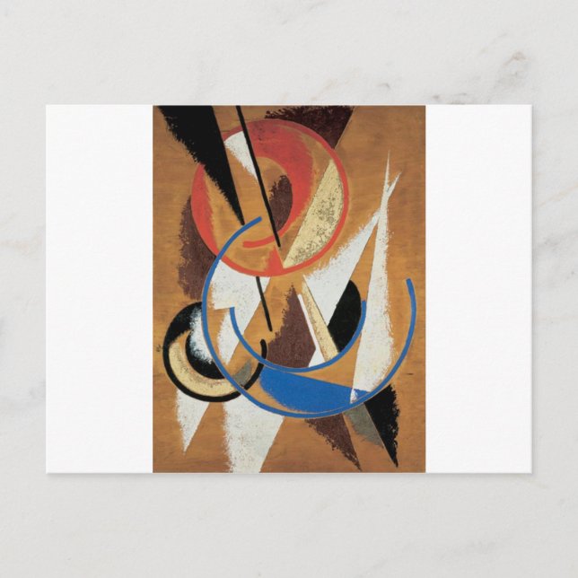 Bau der Weltraumstreitkräfte durch Lyubov Popova Postkarte (Vorderseite)