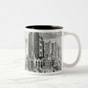 Bau des Boulevarddes Sebastopol Zweifarbige Tasse