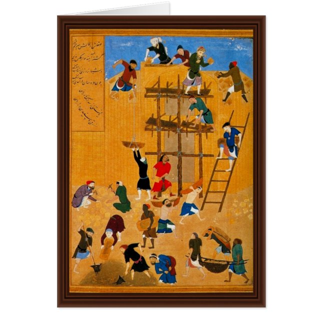 Bau des Forts von Kharnaq durch Kamaleddin (Vorne)