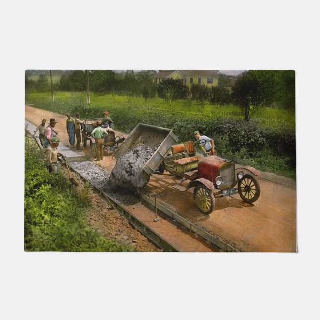 Bau - Dumping erleichtert 1925 Fußmatte (Vorderseite)