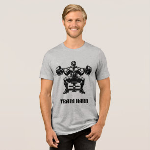 Bau einen härteren Bodybuilder Grafik Gym T-Shirt Tri-Blend Shirt