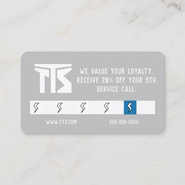 Bau einer Beruflichen Treuekarte Visitenkarte (Vorderseite)