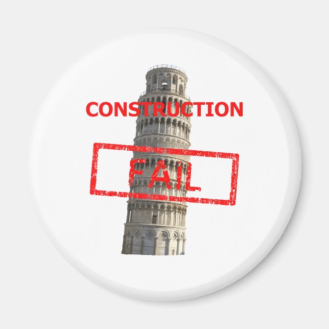 Bau eines Pisa-Turms versagt Magnet (Vorne)