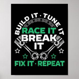 Bau es, stimme es, rase es, breche es, repariere e poster