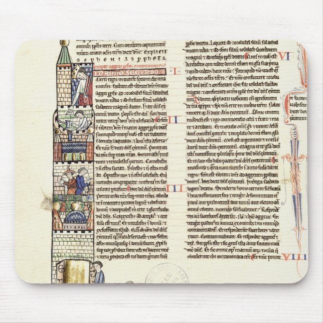Bau Frau-21 f.167v eines Turms Mousepad (Vorne)