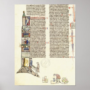 Bau Frau-21 f.167v eines Turms Poster