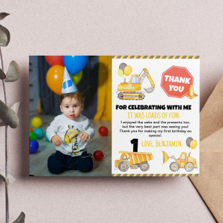 Bau Geburtstag Foto Danke Karte