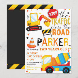 Bau Geburtstag Niedlich Einladung