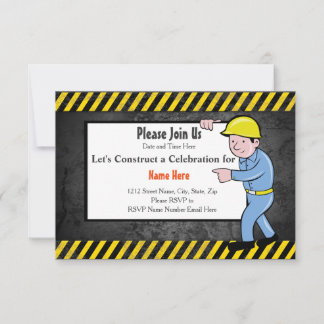 Bau Geburtstagsparty Einladung