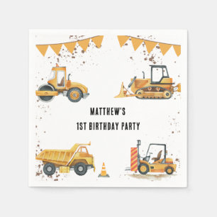 Bau Kindergeburtstag Party Vielen Dank Serviette