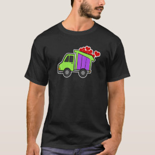 Bau-LKW-Bagger Gebäude - Zentrum L T-Shirt