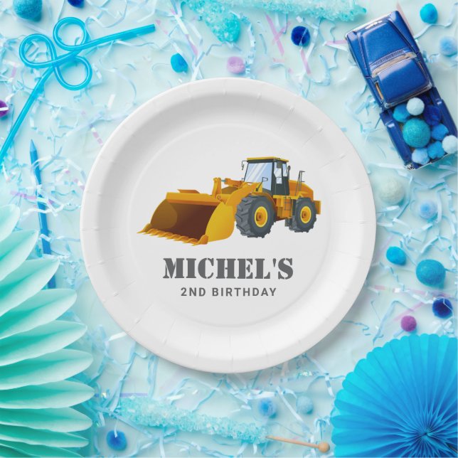 Bau-Lkw Geburtstagsparty Dekoration Pappteller (Party)