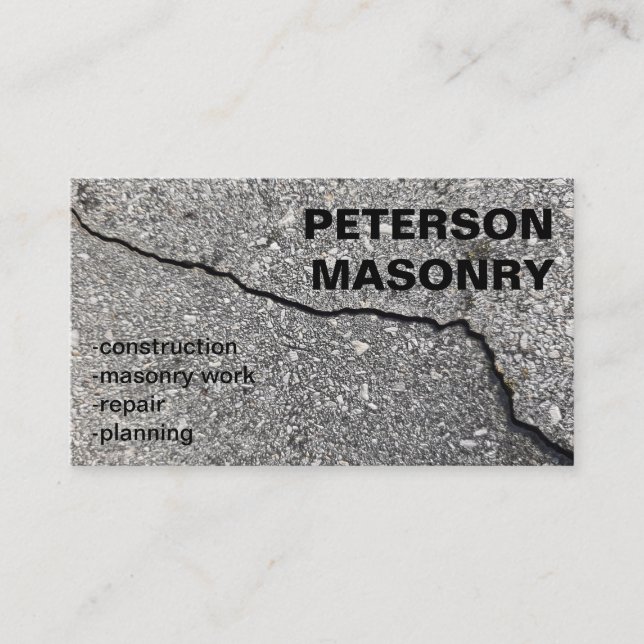 Bau - Mauerwerk - Visitenkarte (Vorderseite)