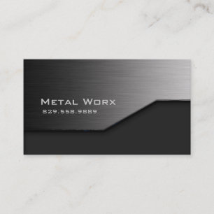 Bau-MetallVisitenkarte-Winkel-Rand-Grau Visitenkarte