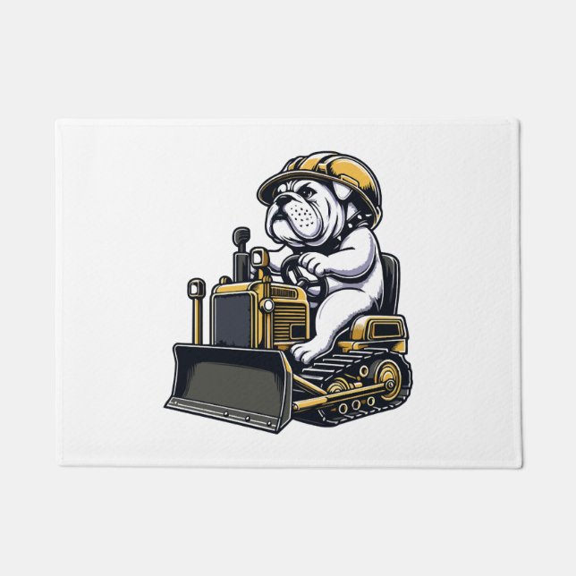 Bau Pup Bulldog Builder Fußmatte (Vorderseite)