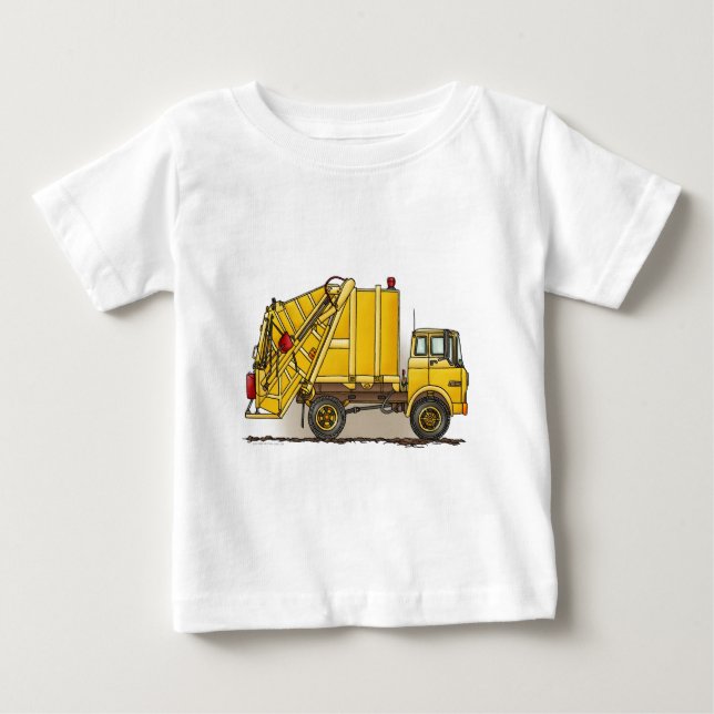 Bau-Säuglings-T - Shirt des Abfall-LKW-2 (Vorderseite)