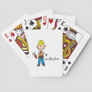Bau-Strichmännchen Spielkarten