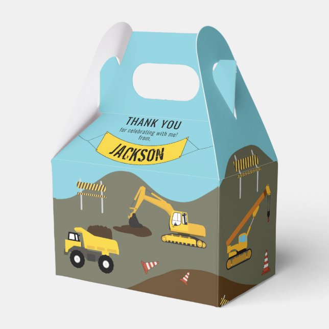 Bau Trucks Website Thema Vielen Dank Geschenkschachtel (Vorderseite)